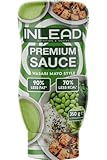 INLEAD - Premium Sauce - Light Soße | 70% weniger Kalorien & 90% weniger Fett| Perfekt Zur Diät | Kalorienarme Ernährung | Vegan | Glutenfrei | Laktosefrei - 350ml (Wasabi Mayo Style)