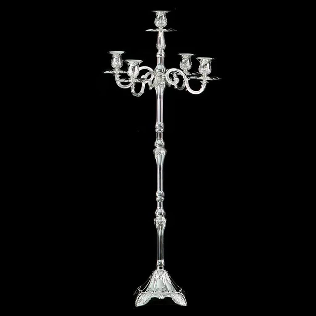European Living Room Hotel Silver Five Candlestick Home Wedding Romance Supplies