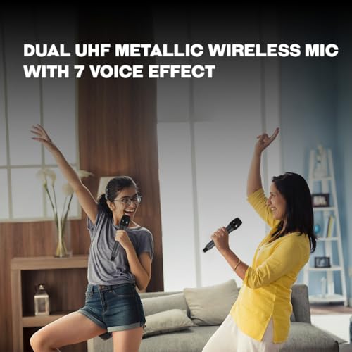 Image of PERSANG Octane 9 Premium Singing Trolley Speaker (15) 38.10 cms | 800W Peak Power | 2X UHF Wireless Mic | Upto 6 Hours Playtime | 38.1 cm Driver, Bluetooth, Aux, USB, SD Card & FM