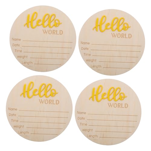 IWOWHERO Newborn Birth Announcement Sign Custom Welcome Sign Card Date Baby's Details for Nursery