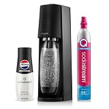 SodaStream - Terra Sparkling Water Maker starter bundle, Quick Connect CO2 System, Includes 60L Gas Cylinder, 1 x 440ml Pepsi Max, BPA-Free 1L Bottle, Eco-Friendly & Reduces Plastic Waste, Black