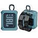 Custodia morbida in silicone per altoparlante portatile JBL Go 3, con cinturino rimovibile per bici da golf, carrello da viaggio, custodia protettiva (blu)