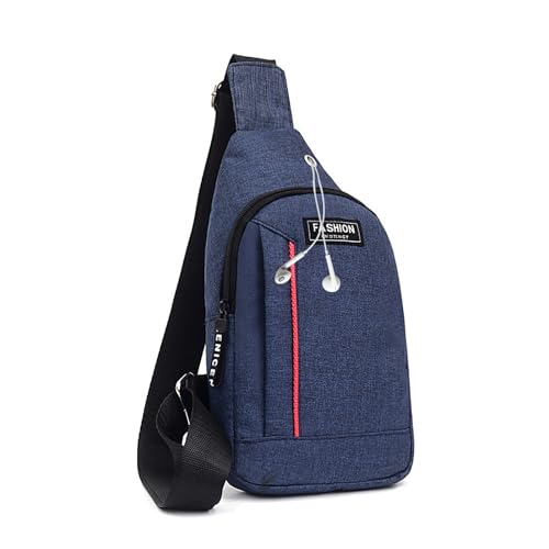 Bolsas transversais para mulheres e homens, mochila de ombro, bolsa mensageiro, bolsa para celular, bolsa de mão para trilhas, viagens, acampamento, Estilo 3: azul, Tendência