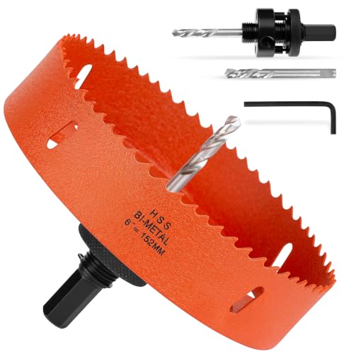 6 Inch Hole Saw Circle Drill Bit Wood Metal Drywall Plastic Pipe