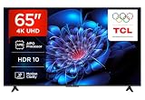TCL 65P6K TV LED Direct da 65", TV HDR 4K, Smart TV con tecnologia Google TV (Dolby Audio, Motion Clarity, compatibile con Google Assistant e Alexa)