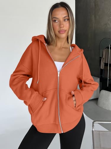 Image of Trendy Queen Womens Oversized Zip Up Hoodies Y2K Fall Sweatshirts 2026