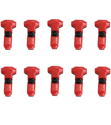 Alightings Quick Wire Splice Connector Without Stripping the Wires Compatible with 22 - 20 AWG Cable for Some Tight-fitting Automotive Uses(T Type 1 Pin) by Alightings