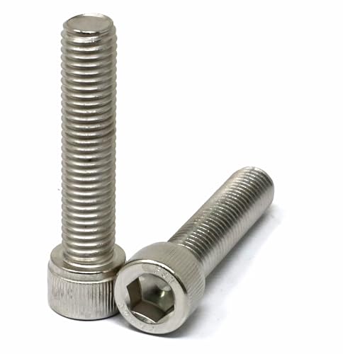 Image of iexcell 5 Pcs M12 x 55mm Thread Pitch 1.75 mm Stainless Steel 304 Hex Socket Head Cap Screws Bolts Kit