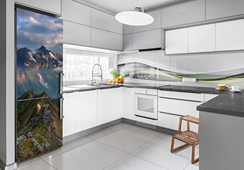 Película autoadhesiva nevera de 70x190 cm lavable diseño cumbres 3
