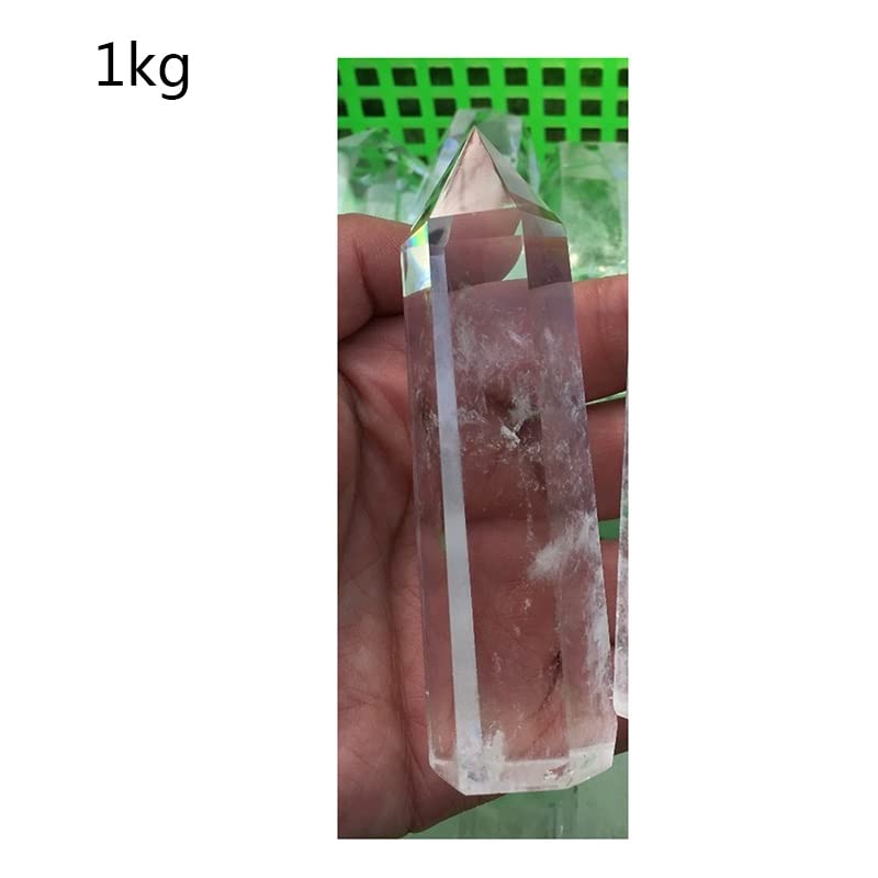 Piedras de cristal de cuarzo transparente en varita de columna para decoración Feng Shui 3