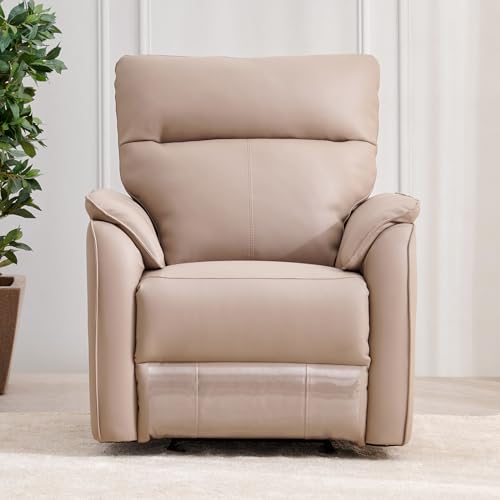 Image of Home Centre | Halley | Rocking Recliner | Faux Leather | 1 Seater Recliner | Beige | 1 Year Warranty