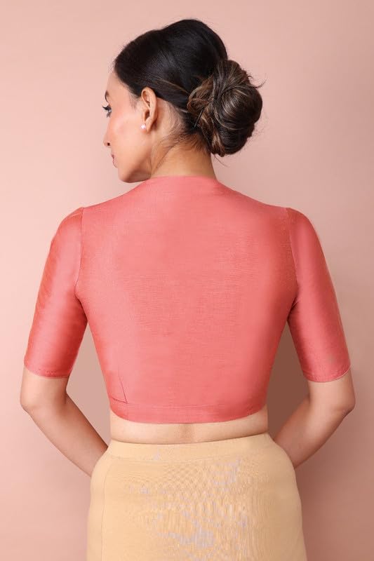 Image of RENE Cotton Tussar Blouse(T-005204@@P)