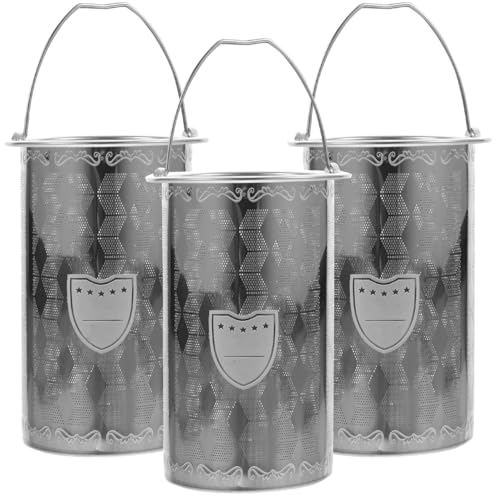 RORPOIR Stainless Steel Tea Strainer Insert Mesh Filter Replacement for Teapot Infuser Kettle Tea Filter and Compact 3 Pack