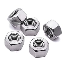 8# 32 Stainless Steel Finished Hex Nut, 304 Stainless Steel 18-8 Hexagon Nut, Bright Finish, Full Thread, ASME B18.2.2, 100 Pcs