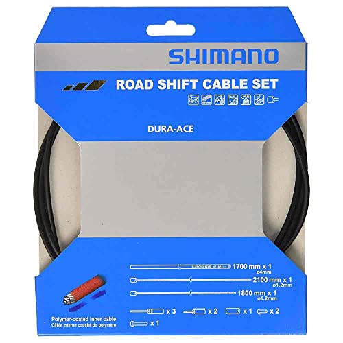 Câblage SHIMANO Spares Road Gear Set Cable Poly gaine dérailleur vélo route câble inox