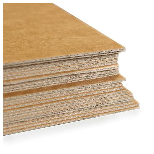 Artway - Cartón corrugado para modelismo de 2 mm - Superficies exteriores laminadas de papel kraft de 300 g/m² - 30 hojas de tamaño A3