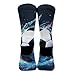 UTRSIFB Girl's Leisure Sports Socks, All Season Stockings, Soft Fashion Breathable Dress Decor Boots Socks Purple Flame Soccer