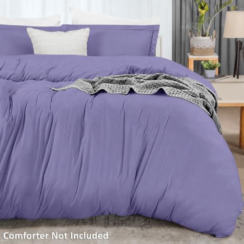 Image of Utopia Bedding Duvet Cover Full Size - 3 Piece with Zipper Closure - 1 Comforter Cover 80X90 Inches & 2 Pillow Shams 20X26 Inches (Peri) Comforter Not Included