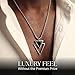 Galis Mens Necklace - Premium Stainless Steel Necklace for Men, Silver Chain for Men, Non Tarnish with Triangle Black Enamel Pendant, Chain Pendants, Stylish - Gifts for Him 24