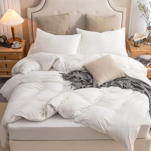 PURE ERA Jersey Knit Duvet Cover Set 100% T-Shirt Cotton Super Soft Comfy 3pc Bedding Set with...