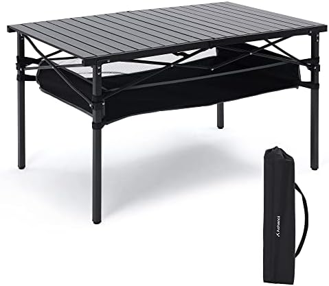 ABSCONDO Camping Table, Portable Folding Camp Table, Camping Tables That Fold Up Lightweight, Aluminum Beach Table for Camping Hiking Backpacking Outdoor Picnic (XL)