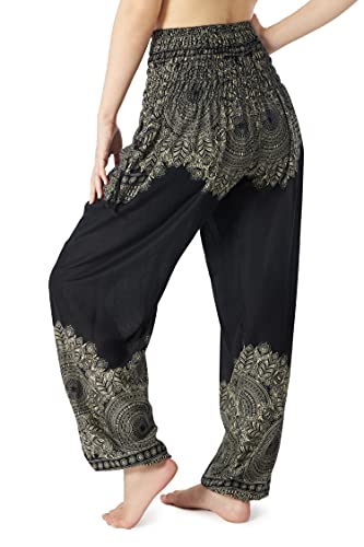Lannaclothesdesign Black Flower and Black Mandala Boho Pants Bundle Size XX-Large3