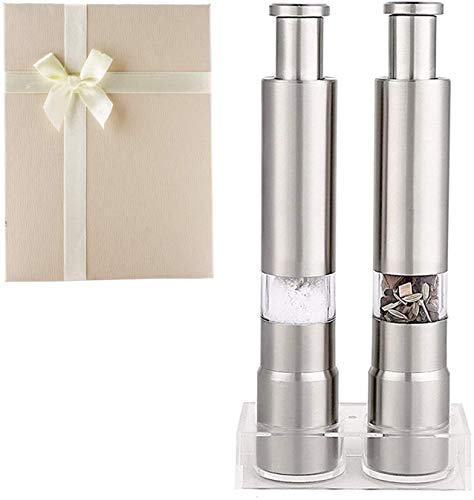 Pepper Grinder - Salt And Pepper Grinder Set|Salt And Pepper Grinder|Pepper Mills Grinders|Mini Thumb Push Mill With Stand Pepper Grinder - Salt And Pepper Grinder Set|Salt And Pepper Grinder|Pepper Mills Grinders|Mini Thumb Push Mill With Stand