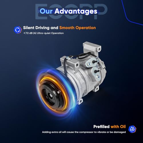 Image of ECCPP AC Compressor 2005-2006 Fit for Scion tC 2.4L | Fast Cooling AC Compressor with Clutch