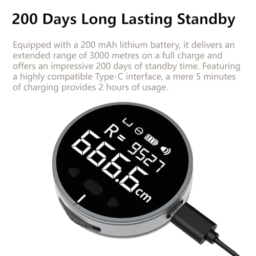 Mètre à ruban numérique LCD 100m outil mesure longueur rechargeable - 7