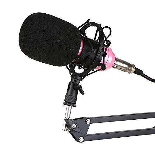 lifcasual BM-800 Microfone condensador USB Placa de som montada em suporte definido para gravação de