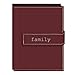 Pioneer Photo Albums 36-Pocket 5 by 7-Inch Embroidered "Family" Strap Sewn Leatherette Cover Photo Album, Mini, Burgundy