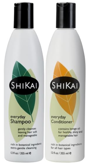 ShiKai Everyday Gentle Shampoo & Everyday Hydrating Conditioner Set (12 oz, Pack of 2) | Extra Mild, Gentle | With Aloe Vera for Healthy, Shiny Hair