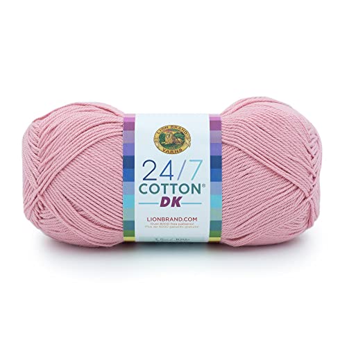 Lion Brand Yarn 24/7 Cotton DK Yarn, 1 Pack, Cameo