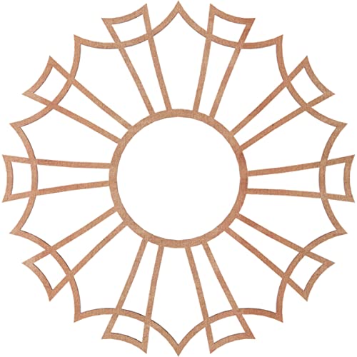 Image of Ekena Millwork 24 inchOD x 8 1 /2 inchID x 3 /8 inchT Augustus Wood Fretwork Pierced Ceiling Medallion, Cherry