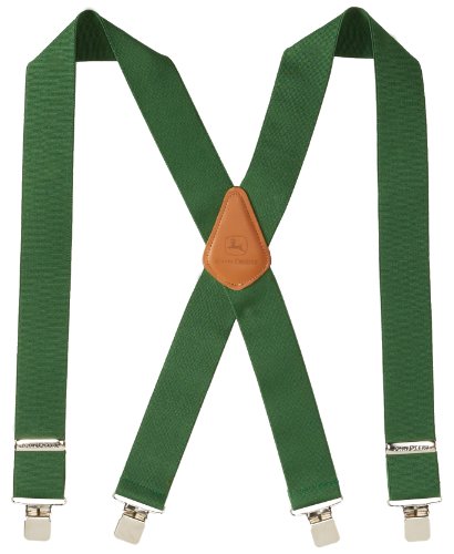 John Deere Men's 2" Logger Style Suspender,John Deere Green,One Size