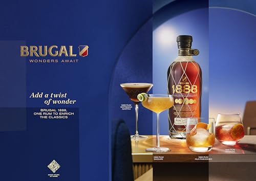 Brugal 1888 | Dominikanischer Premium Rum | zweifach gelagert für ein komplexes Aroma | 40% Vol | 700ml Einzelflasche