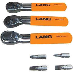 Lang Tools 5220 7-Piece Fine Tooth Bit Wrench Set Black
