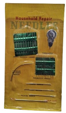 SOOTRA_Metal Sewing Needles (silai sui) for Household Repairs, A Complete Hand Needles Card of Assorted Mixed Sized Set of 27 Needles Pack of 1 Card