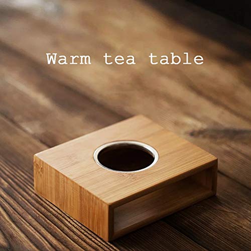 Accesorios para té y base tetera de bambú para mantener calor 4