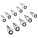 Health Gear Fishing Rod Guides, Fishing Rod Tip Repair DIY Kit 80Pcs Stainless Steel Ceramic Fishing Rod Tips Repair Accessory, 10 Sizes in a Box