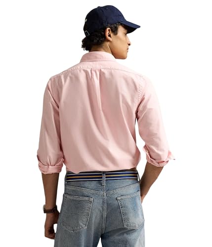 Image of POLO RALPH LAUREN Mens Classic Fit Garment-Dyed Oxford Shirt Rose Large