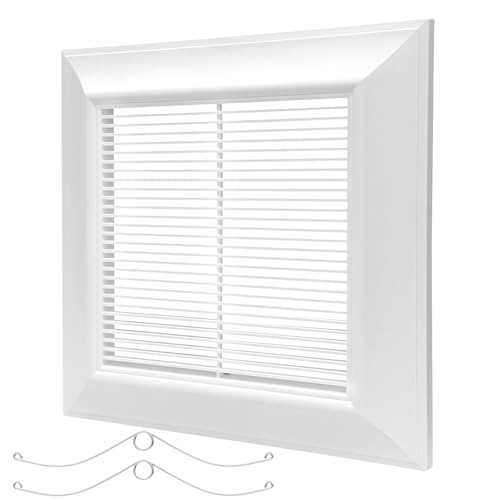 13" x 13" FV-GL3TDA Grille Fan Cover for Exhaust Fan, Vent Fan Grille Cover Compatible with Panasonic FV-0511VQ1 FV-1115VQ1, White Square Exhaust Ventilation Fan Covers with Spring