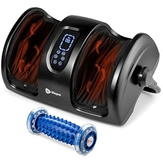 LifePro Shiatsu Massaggiatore per piedi con calore | Massaggio impastante profondo | Massaggiatore elettrico per piedi per gambe, polpacci, piedi, caviglie con rullo gratuito