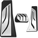 zhangxfeng Kit Covers Pédales Voiture pour BMW X3 F25 2011 2017 X4 F26 14 17, Anti Dérapant Aluminium/INOX Accelerateur Frein Embrayage