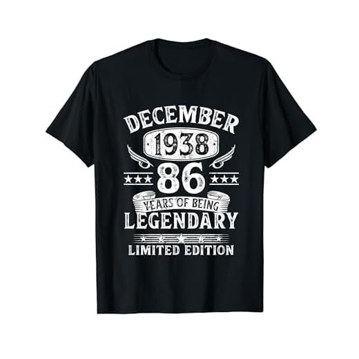 Vintage Regalo 86 Años Cumpleaños Hombre Diciembre 1938 Camiseta