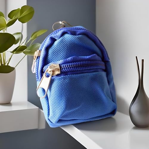 Pchnfei 1 sac à dos bleu pour poupée - Accessoire d'école pour maison de poupée à l'échelle 1/6 - Décoration de maison de poupée - Modèle de mini sac d'école - Accessoires – vue 6
