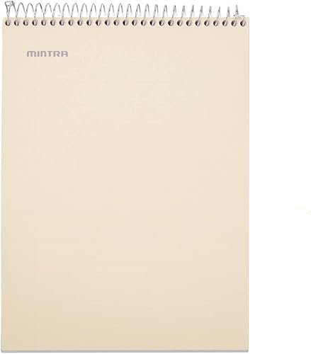 Vista 16 de Mintra Office TOP BOUND - Cuadernos con espiral duraderos con parte trasera de aglomerado, 100 hojas, resistente a la humedad,para la escuela