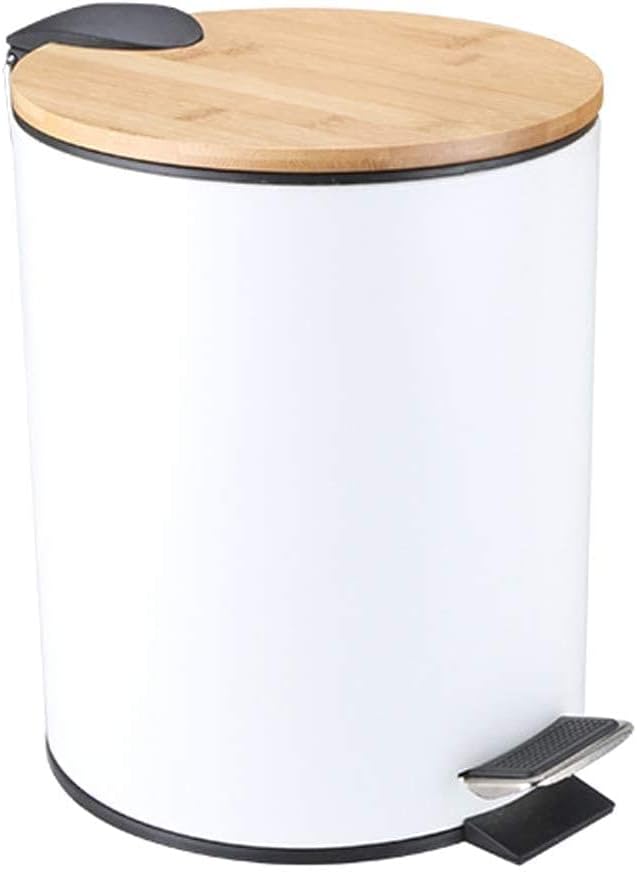 AMERTEER Bathroom Trash Can With Lid - Small Trash Can With Lid, Small Bathroom Trash Can Bathroom Garbage Can With A Lid,3L Wastebasket For Bathroom Pedal Bin With Removable Inner Bucket Matte Finish