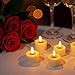 Simplelight Amber Tea Lights Candles Battery Operated – LED Tea Lights with Timer, Pack of 12 Realistic Black Wick Fall Candles for Pumpkin, Halloween, Christmas, Battery Included (Amber)