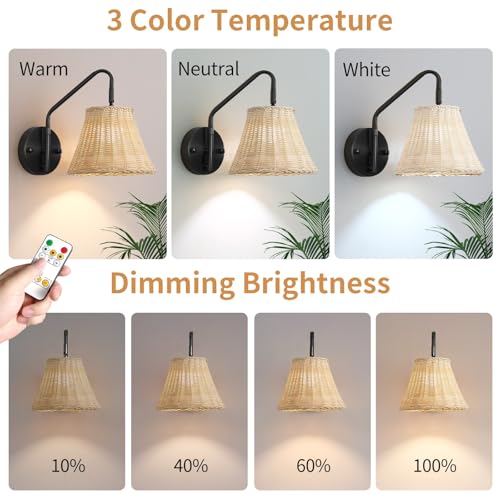 Image of Plug in Wall Sconces Set of Two,Wall Lamps for Bedroom, Decorative Plug in Corner Wall Sconce, Wall Lamp for Living Room, Sconce Light with UL Certified 5.2FT Clear Cord